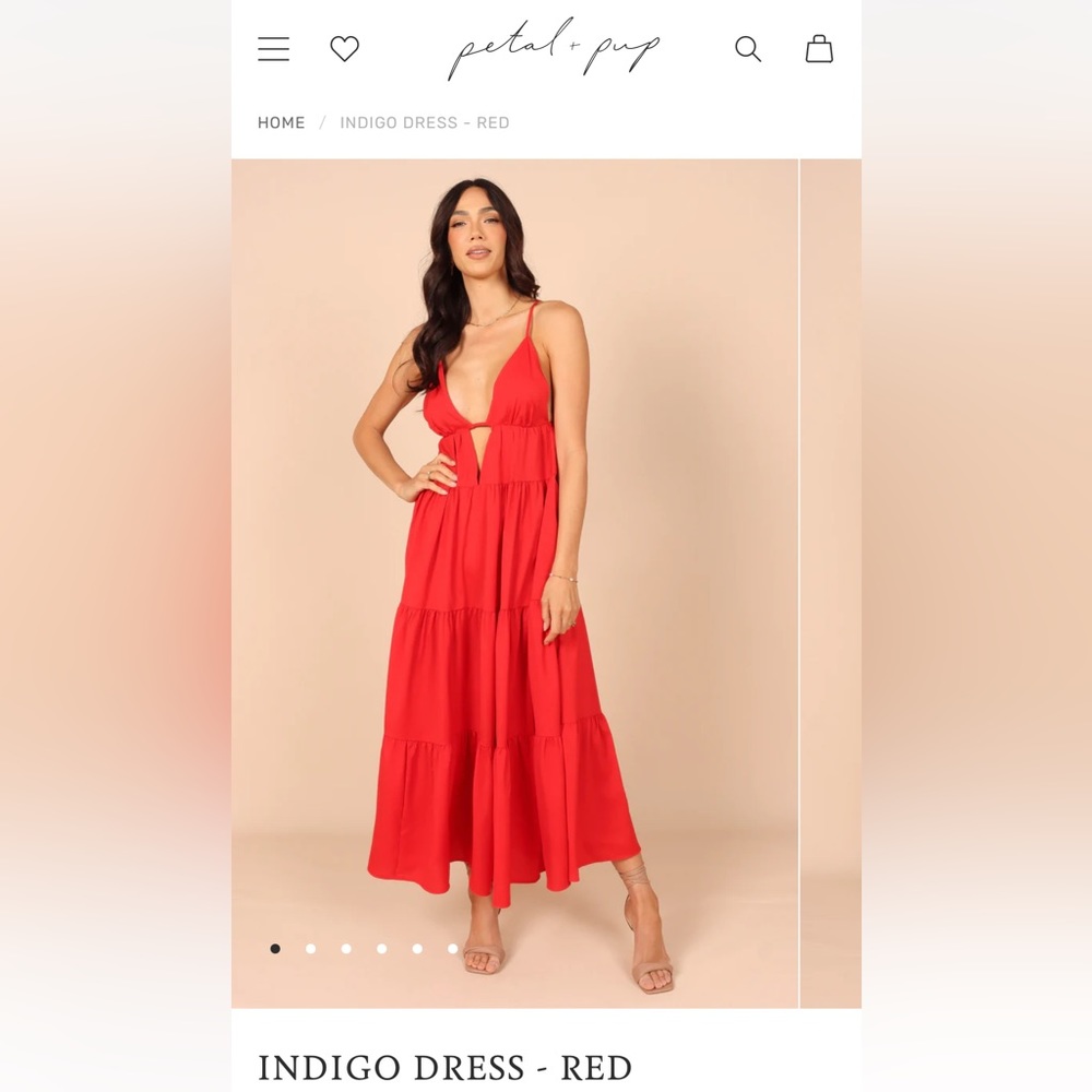 Petal and pup red maxi dress NWT